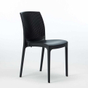 Rechthoekige salontafel wit 150x90 cm met stalen onderstel en 4 gekleurde stoelen Boheme Summerlife 