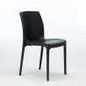 Rechthoekige salontafel wit 150x90 cm met stalen onderstel en 4 gekleurde stoelen Boheme Summerlife 