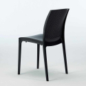 Rechthoekige salontafel wit 150x90 cm met stalen onderstel en 4 gekleurde stoelen Boheme Summerlife 