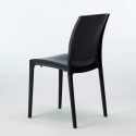 Rechthoekige salontafel wit 90x90 cm met stalen onderstel en 4 gekleurde stoelen Boheme Summerlife 