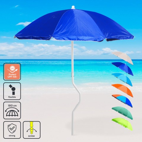 Antiwind UV-beschermende strandparasol 180 cm Girafacile Prometeo Aanbieding