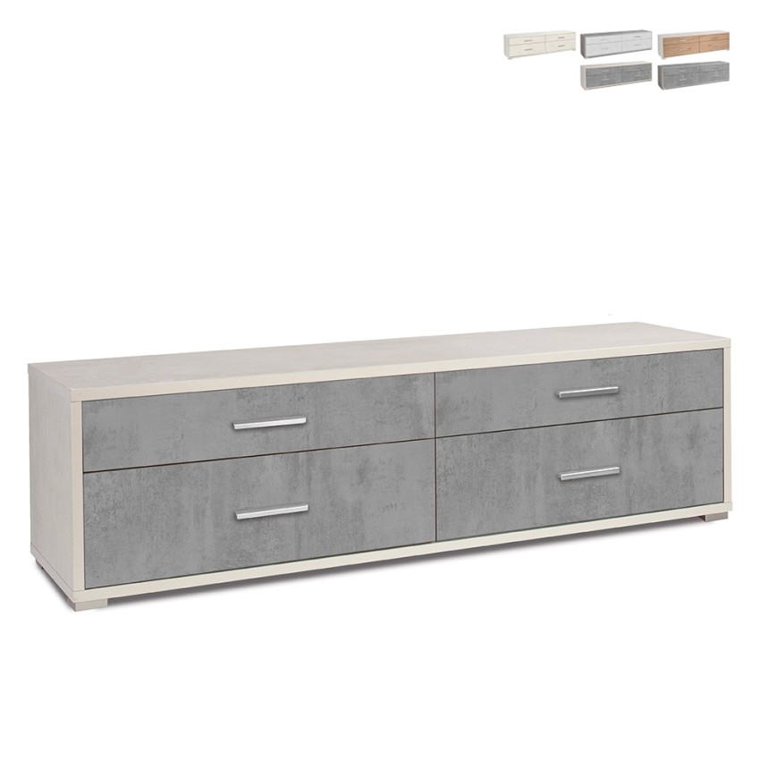 TV-meubel met 4 lades modern design Mila Aanbieding TV-meubel met 4 lades modern design Mila Aanbieding