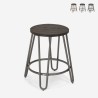 Industrieel design barkruk van metaal en hout Carbon One Aanbieding