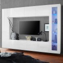 Glanzend witte muur systeem TV stand kolom vitrinekast Joy Ledge Kortingen