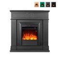 Elektrische haard met houten omkasting, energiezuinige kachel 1500W Lipari Aanbieding