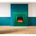 Elektrische haard met houten omkasting, energiezuinige kachel 1500W Lipari Prijs