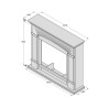 Elektrische LED-vloerkachel Camino met houten frame Siena 