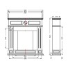 Decoratieve ombouw voor elektrische haard vrijstaande kachel Lipari Sur Model