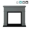 Houten shabby chic ombouw voor elektrische sfeerhaard Pienza Sur Aanbieding