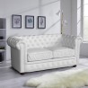Kunstleren 2-zitsbank in Chesterfield-design 