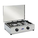 Roestvrijstalen camping-gasfornuis met 2 pitten 200ACCGP CF Parker Aanbieding
