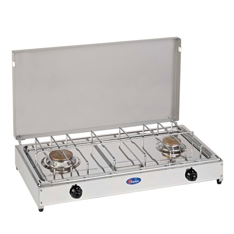 Gasfornuis voor camping 2 pitten met deksel 5522G CF Parker Aanbieding