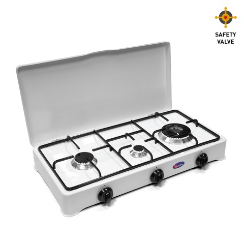Gasfornuis GPL Methaan 3-pits Keuken 5328BGPS/C CF Parker Aanbieding
