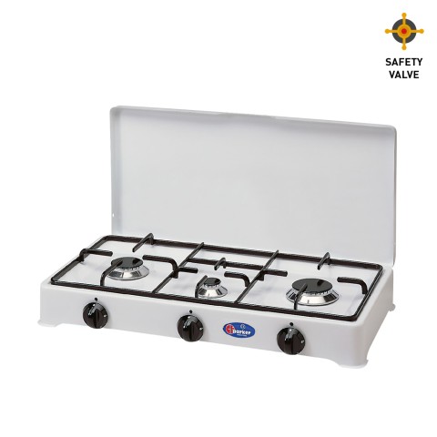 Gasfornuis 3-pits voor huishoudelijk gebruik aardgas LPG 5328BGPS CF Parker Aanbieding