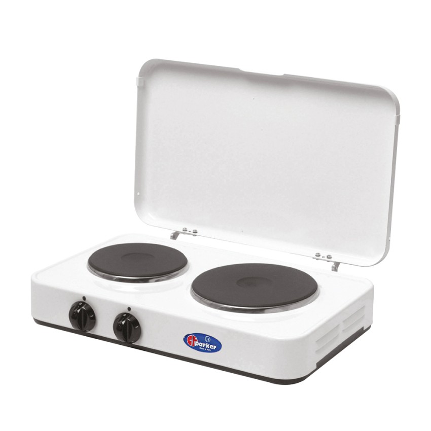 Elektrisch Kooktoestel voor Camping 2 Branders Deksel 5322PBC CF Parker Aanbieding Elektrisch Kooktoestel voor Camping 2 Branders Deksel 5322PBC CF Parker Aanbieding