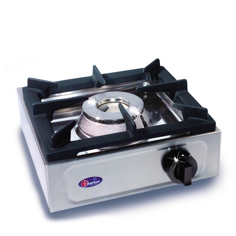 Professionele gasfornuis van roestvrij staal met 1 brander BIG7001F9 Parker Aanbieding