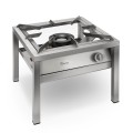 Professionele gaskookplaat roestvrij staal 1 brander 20kW SP6050LMIR Parker Aanbieding