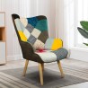 Design fauteuil Patchy Chic in patchwork stof met armleuningen Verkoop