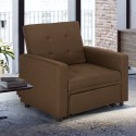 Modern design eenpersoons fauteuil bed met armleuningen Brooke 