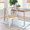 Industriële stalen stoel Steel Wood Arm Light met armleuningen Verkoop