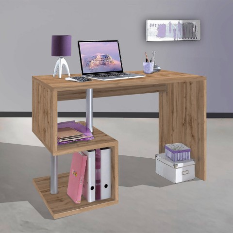 Ruimtebesparend bureau thuis/kantoor 100x50cm in hout Esse 2 Oak Aanbieding
