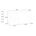 Ruimtebesparend bureau thuis/kantoor 100x50cm in hout Esse 2 Oak Catalogus