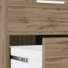 Moderne hoekbureau van hout met 3 lades New Selina WD Afmetingen