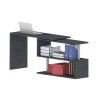 Draaibare hoekbureau met 2 planken in grijs Volta RT Kortingen
