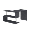 Draaibare hoekbureau met 2 planken in grijs Volta RT Voorraad