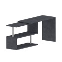 Draaibare hoekbureau met 2 planken in grijs Volta RT Keuze