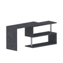 Draaibare hoekbureau met 2 planken in grijs Volta RT Model