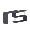 Draaibare hoekbureau met 2 planken in grijs Volta RT Model