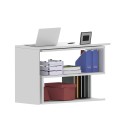 Witte draaibare hoekbureau Volta WH met 2 planken voor thuis of kantoor Aankoop