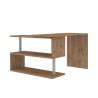 Draaibare hoekbureau Volta WD hout met 2 planken Korting