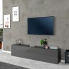 Moderne TV-meubel 180cm met 1 deur en 2 vakken grijs Note Low Aanbieding
