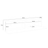 Moderne TV-meubel 180cm met 1 deur en 2 vakken grijs Note Low Catalogus