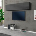 Zwevende wandkast woonkamer 180cm met 2 opbergvakken klapdeur grijs Note Up Aanbieding