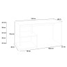 Moderne ruimtebesparende houten bureau 140x60cm Bolg WD Catalogus