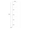 Moderne zwarte vitrinekast woonkamer met 4 glazen legplanken Note Vidrio Voorraad