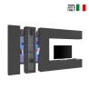 Moderne grijze wandmeubel met tv-kast, 2 hangkasten Note Wide Verkoop