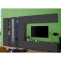 Moderne grijze wandmeubel met tv-kast, 2 hangkasten Note Wide Catalogus