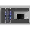 Moderne grijze wandmeubel met tv-kast, 2 hangkasten Note Wide Korting