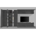 Moderne grijze wandmeubel met tv-kast, 2 hangkasten Note Wide Kortingen