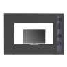 Moderne wandmeubel set met TV-meubel, vitrinekast en hangkast Note Ledge Korting