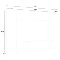 Moderne wandmeubel voor TV met zwevende kastjes en 2 vitrines Note Frame Voorraad