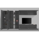 Wandmeubel woonkamer TV-kast met kast en 2 vitrines zwart Note Mir Kortingen