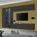 Moderne wandmeubel TV-kast vitrine hangkast Note Duet Aanbieding