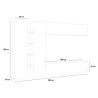 Moderne TV-wandmeubel wit met 2 kasten Joy Twin Voorraad
