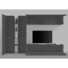Modern zwart TV-meubel 2 kasten 4 planken Opmerking Twin Kortingen