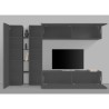 Zwarte moderne wandmeubel TV-kast 2 kasten 4 planken Note Twin Kortingen